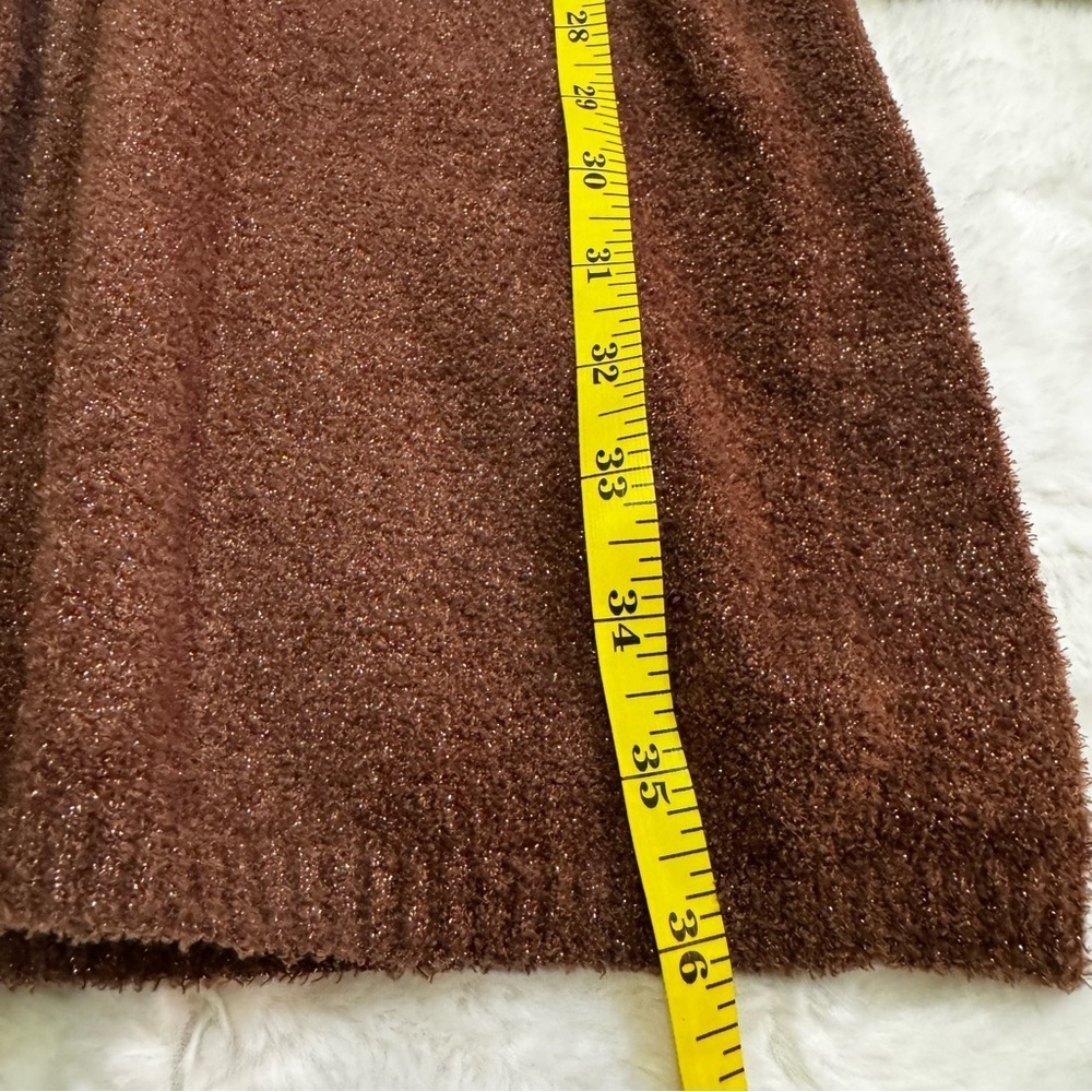 Newport News Brown Metallic Dress Size Small Balloon Sleeves Fit and Flare NWOT - Picture 12 of 13